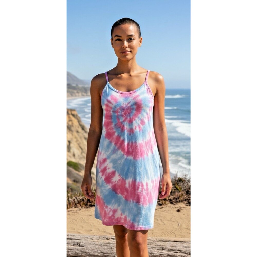 Dharma Trading Co NEW womens tie dye cutie tank dress sz XL boho summer travel